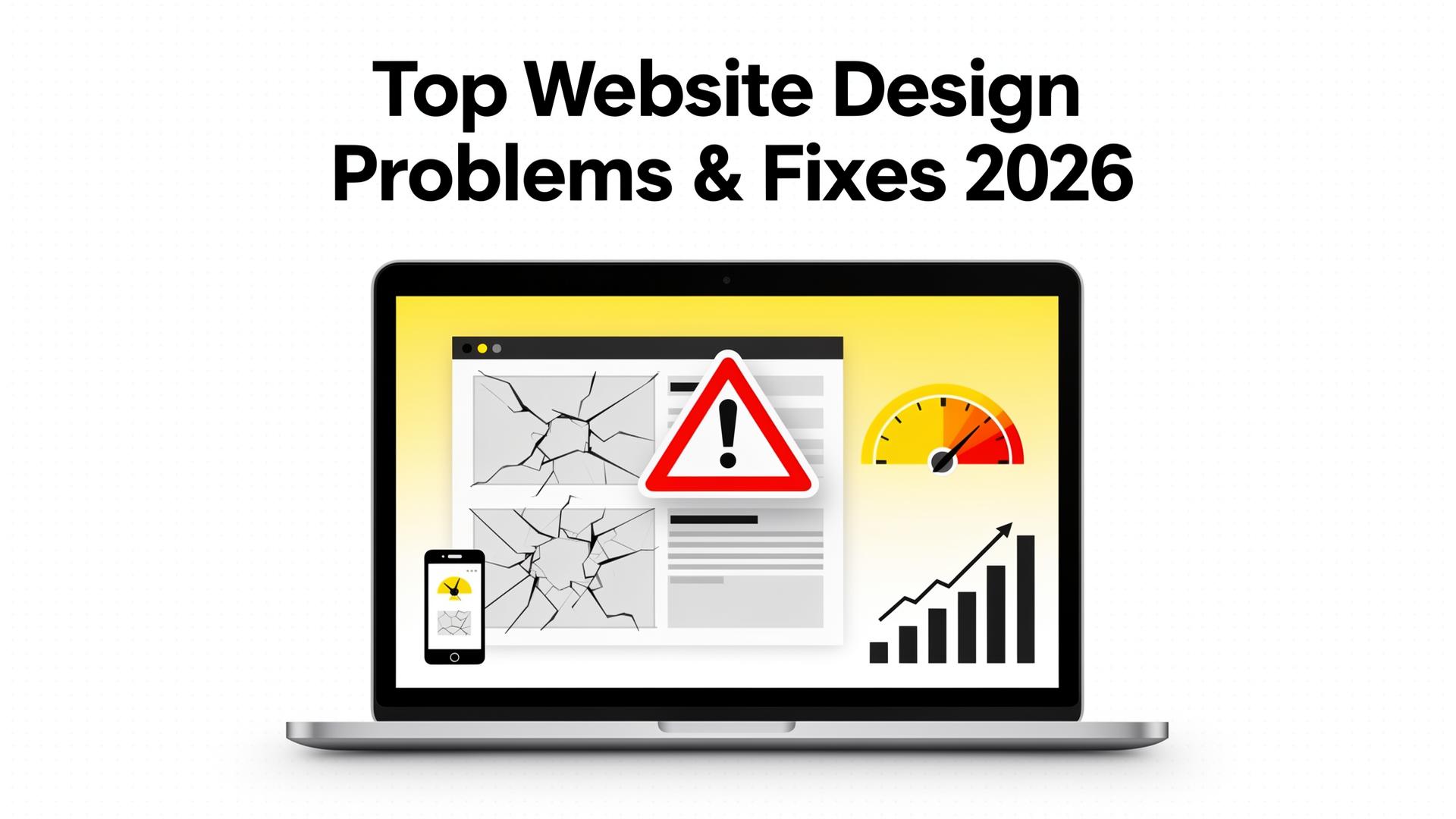 Top website design problems and fixes — common issues that hurt SEO, speed and conversions