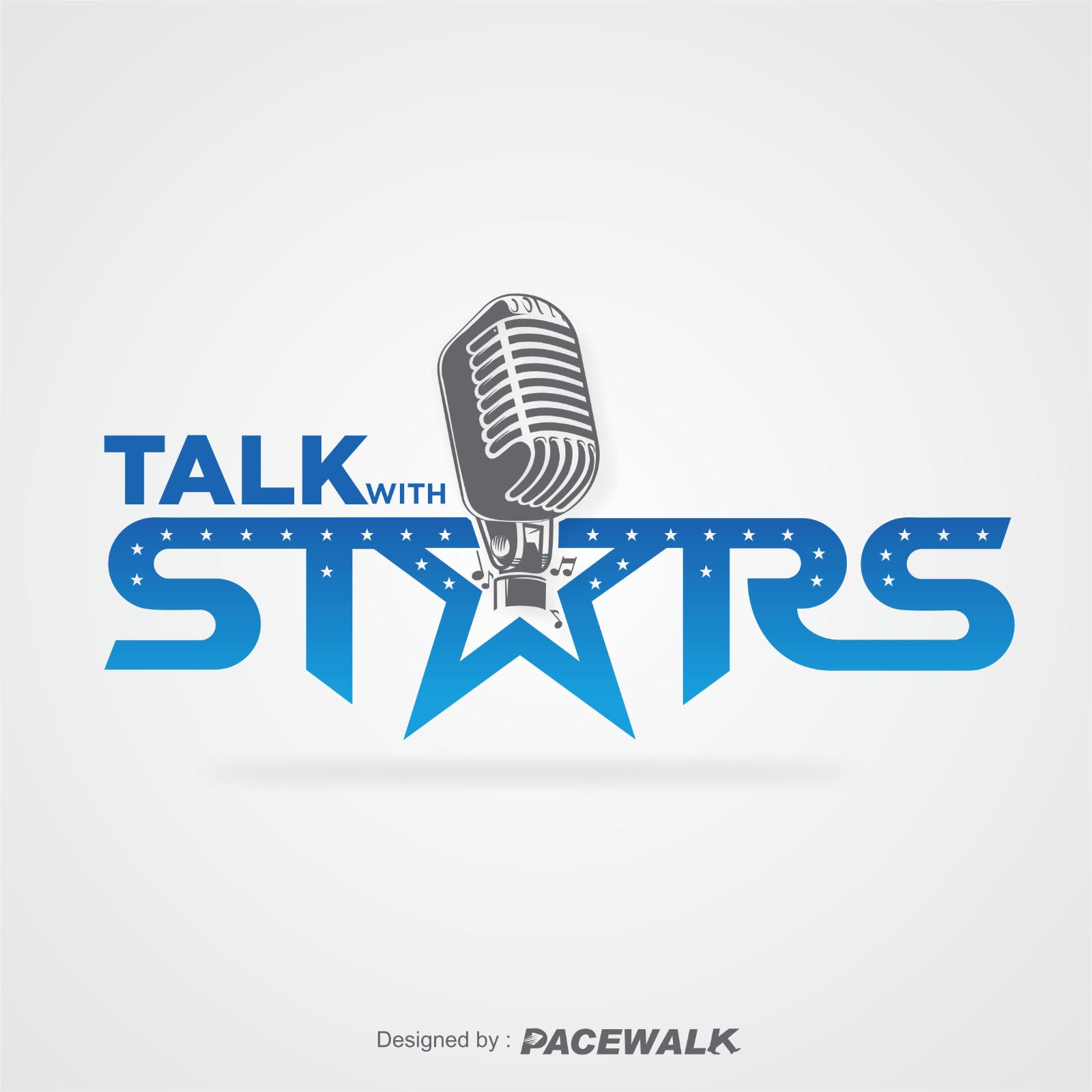Talk With Stars podcast logo design by Pacewalk