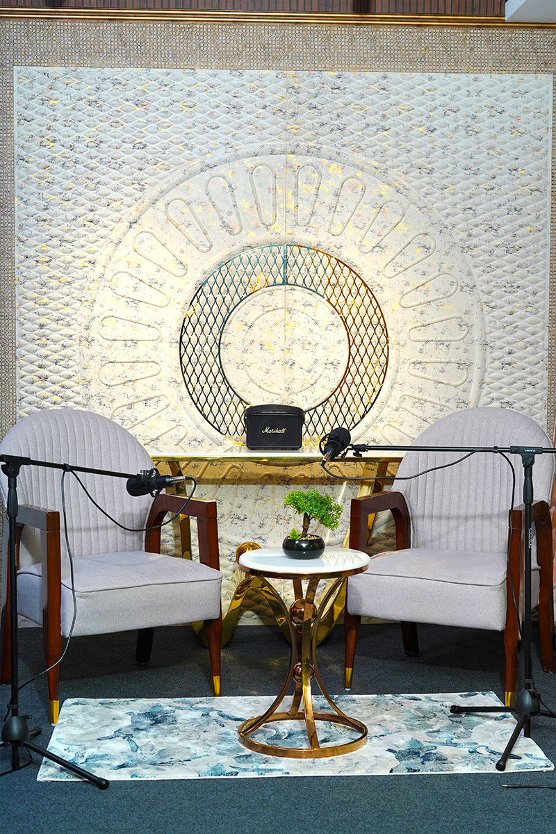 Pacetalk podcast studio setup 5 — Ivory Mandala