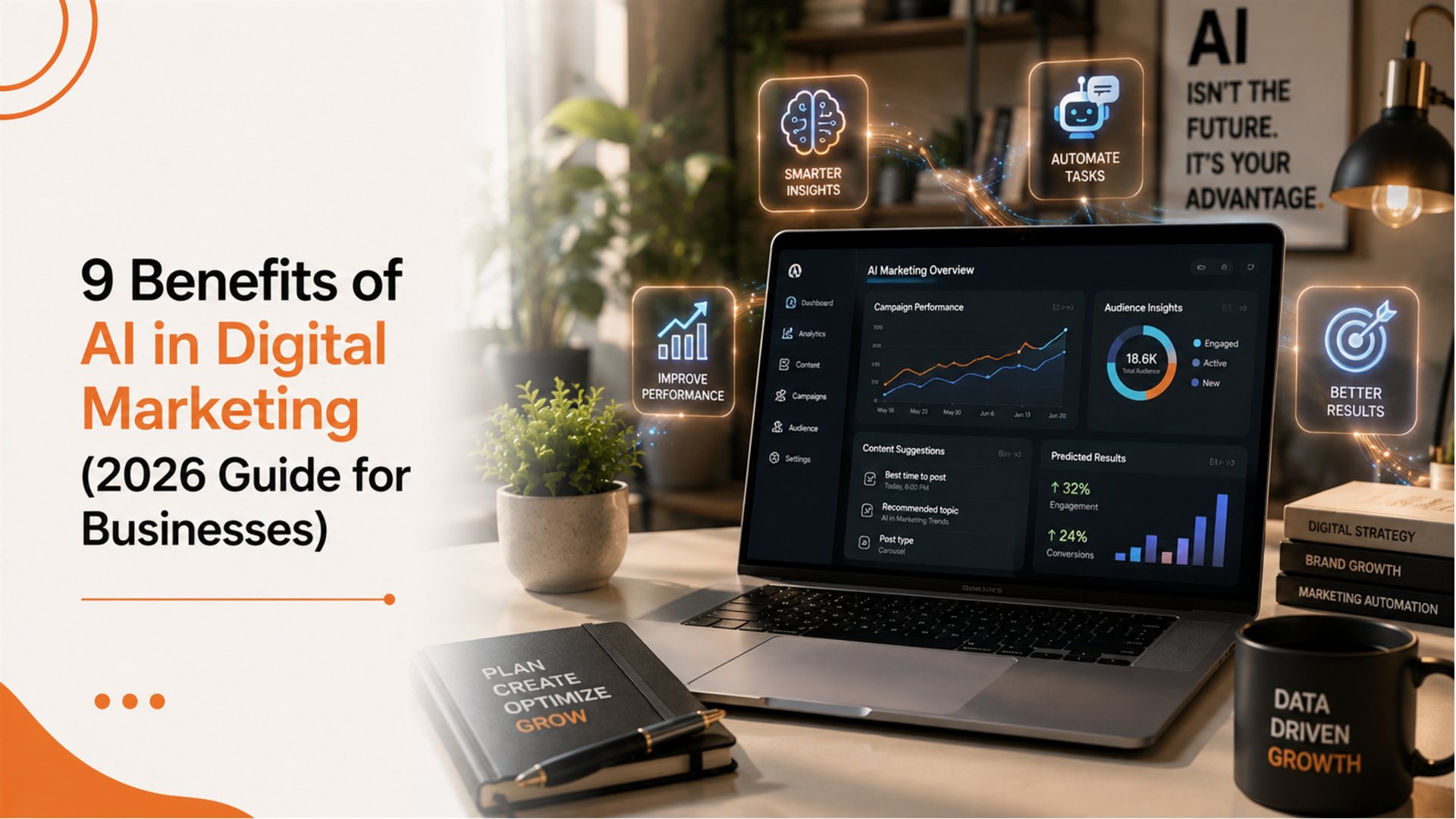 9 Benefits of AI in Digital Marketing (2026 Guide for Businesses) — Pacewalk blog cover