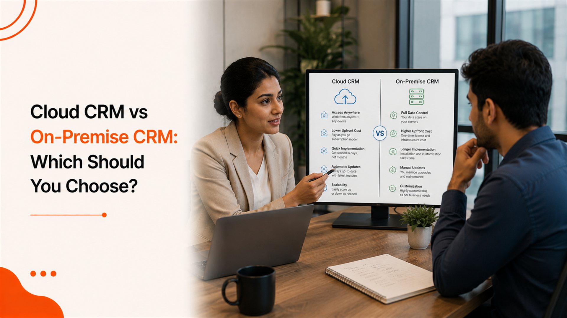 Cloud CRM vs On-Premise CRM: Which Should You Choose? — Pacewalk blog cover