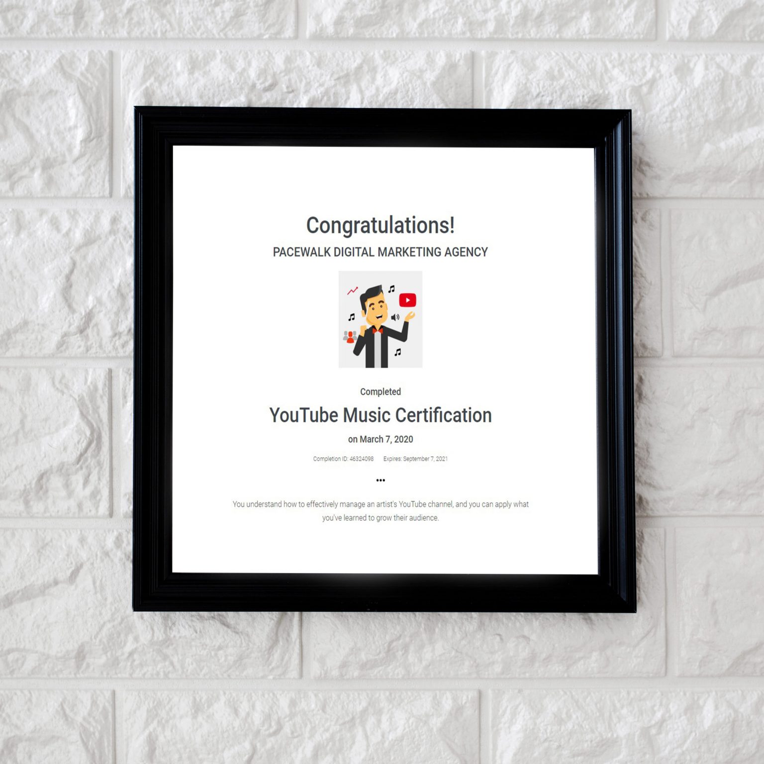 YouTube Music — Pacewalk certified