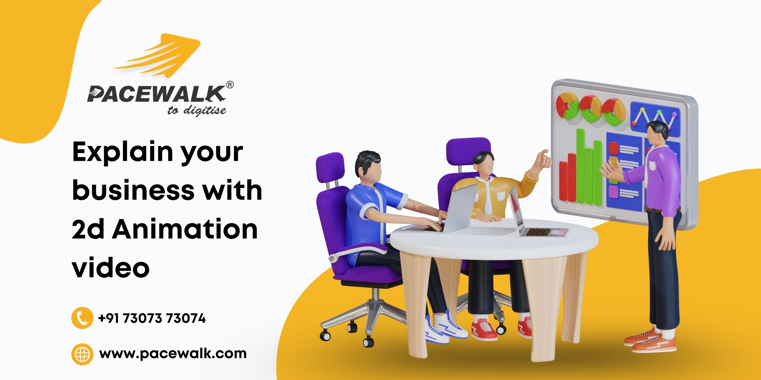 Explain your business with 2d Animation video