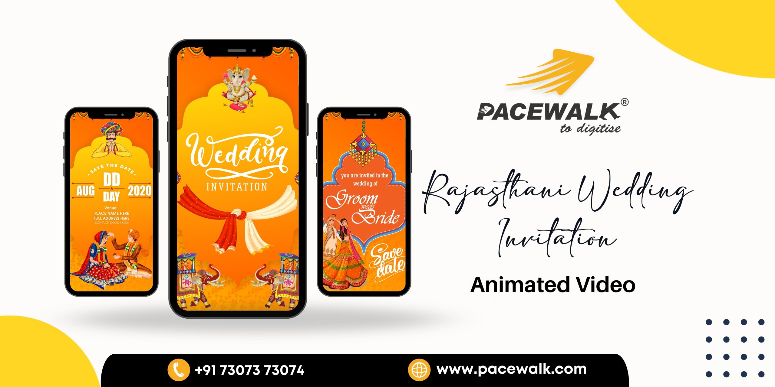 Rajasthani Wedding Invitation Animated Video