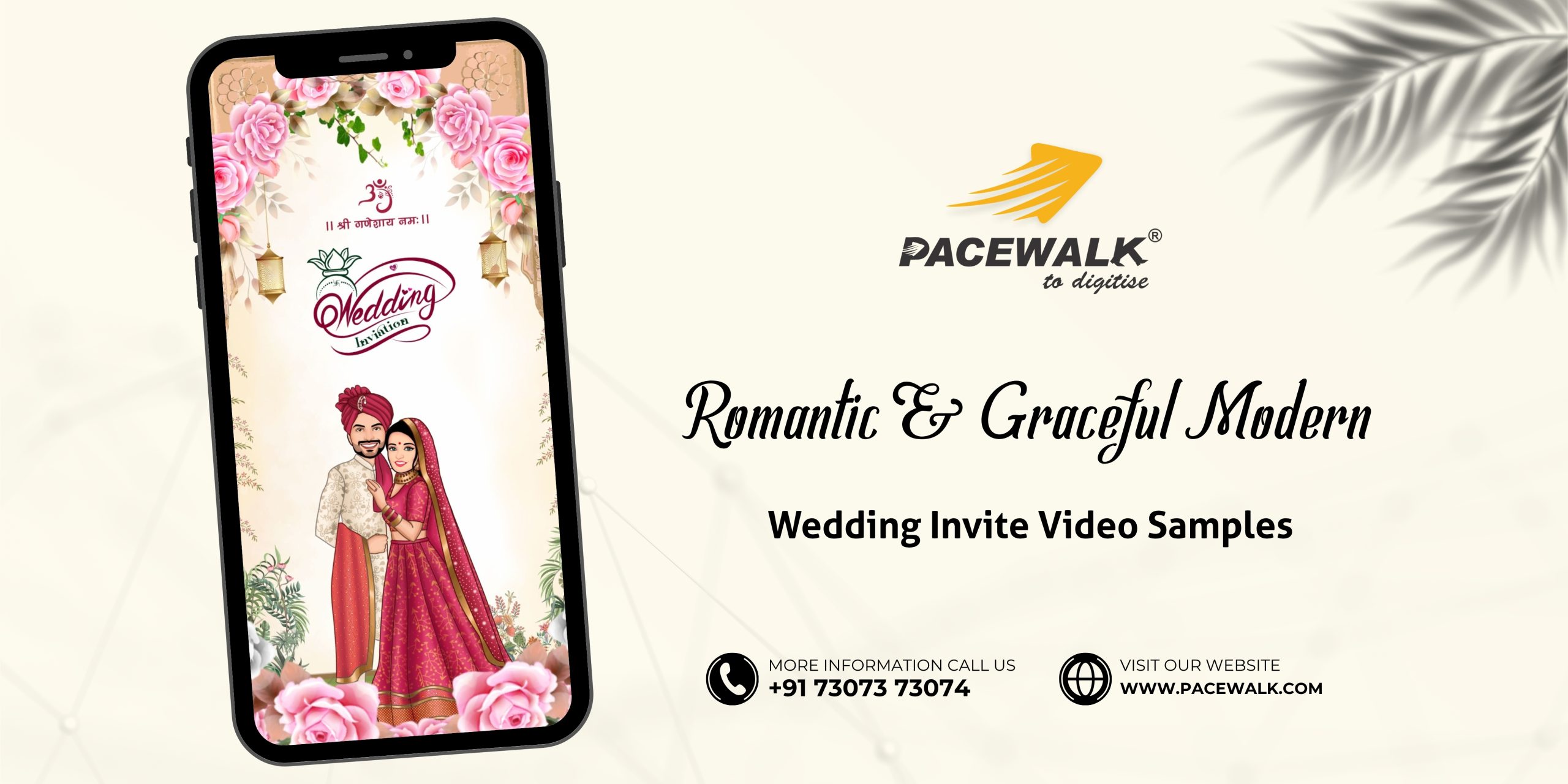 Romantic & Graceful Modern Wedding Invite Video Samples