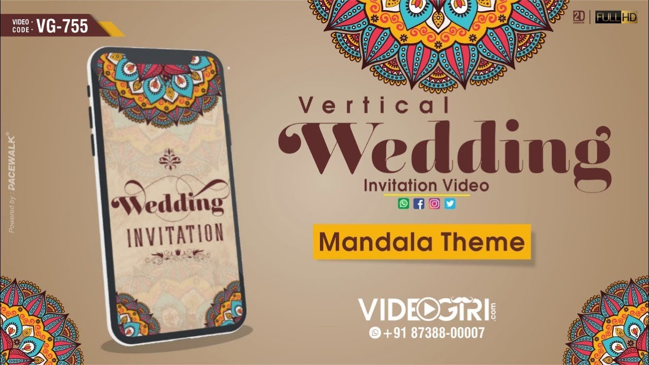 Vertical Wedding Invitation Video Samples